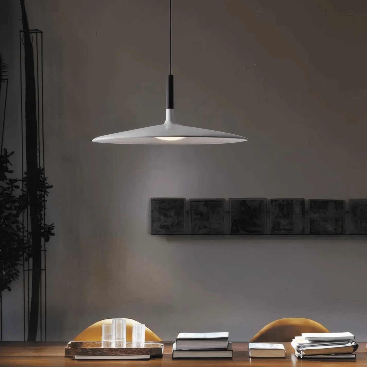 Industrial Flying Saucer Pendant Light